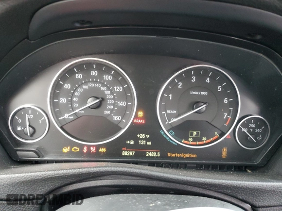 2015 BMW 3 Series 328i xDrive with VIN WBA3B5C52FP654491, listed as a Copart auction lot 83463444 with 88,297 mi miles and Salvage Title. Bid and sale history available at carsss.com. Image 9.