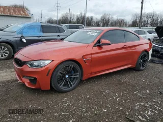 2015 BMW M4 with VIN WBS3R9C50FK332055, listed as a Copart auction lot 48268074 with 65,996 mi miles. Bid and sale history available at carsss.com. Image 1.