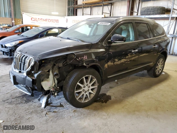 2017 Buick Enclave Leather with VIN 5GAKVBKDXHJ220906, listed as a Copart auction lot 88503855 with 99,500 mi miles and Salvage Title. Bid and sale history available at carsss.com. Image 1.