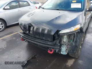 2015 Jeep Cherokee Trailhawk with VIN 1C4PJMBS9FW785545, listed as a IAAI auction lot 41573197 with 124,304 mi miles. Bid and sale history available at carsss.com. Image 6.