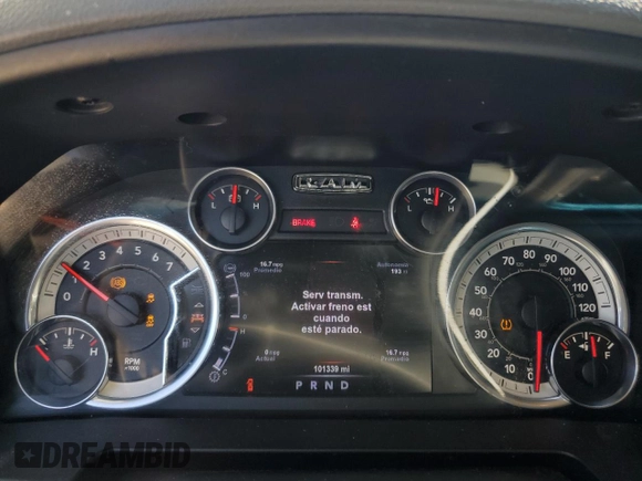 2017 Ram 1500 Big Horn with VIN 1C6RR7LG0HS518230, listed as a Copart auction lot 51051145 with 101,339 mi miles and Clean Title. Bid and sale history available at carsss.com. Image 9.