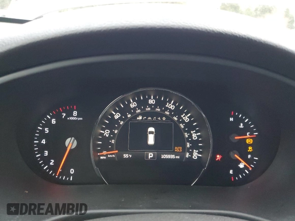 2016 Kia Sorento SXL with VIN 5XYPK4A10GG050814, listed as a Copart auction lot 80686164 with 105,935 mi miles and Salvage Title. Bid and sale history available at carsss.com. Image 9.