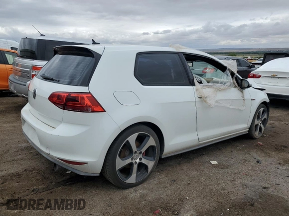2015 Volkswagen Golf GTI S with VIN 3VWYT7AU9FM031416, listed as a Copart auction lot 60195284 with Not Provided miles and Salvage Title. Bid and sale history available at carsss.com. Image 3.