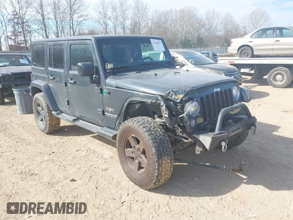 2017 Jeep Wrangler Unlimited Sahara with VIN 1C4BJWEG6HL735431, listed as a IAAI auction lot 41700357 with 100,035 mi miles. Bid and sale history available at carsss.com. Image 6.