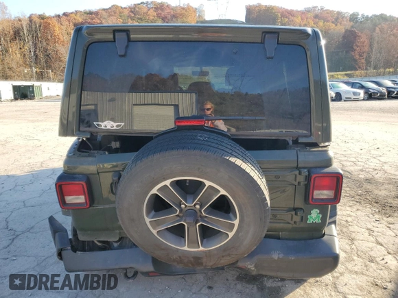 2023 Jeep Wrangler Sahara with VIN 1C4HJXEN2PW624757, listed as a Copart auction lot 78239614 with 46,254 mi miles and Salvage Title. Bid and sale history available at carsss.com. Image 6.