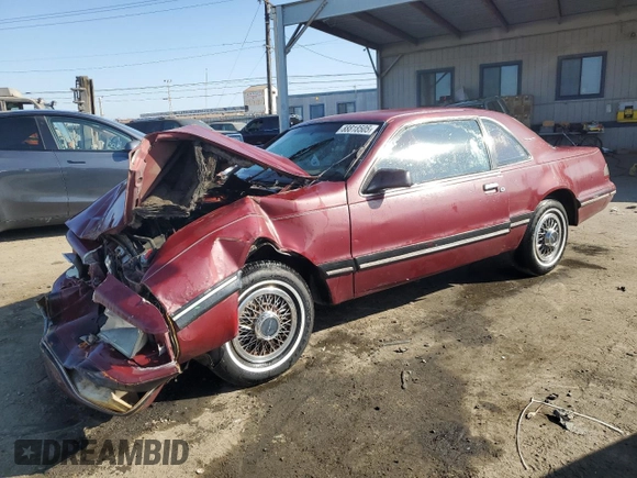 1987 Ford Thunderbird with VIN 1FABP6034HH150617, listed as a Copart auction lot 88818505 with 115,619 mi miles and Salvage Title. Bid and sale history available at carsss.com. Image 1.
