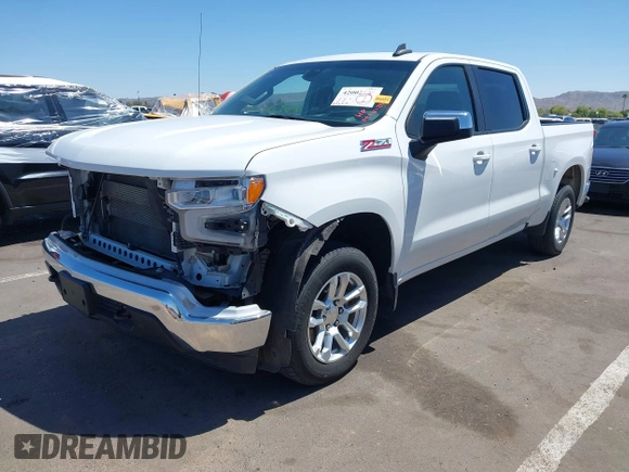 2022 Chevrolet Silverado 1500 LT with VIN 1GCUDDEDXNZ537566, listed as a IAAI auction lot 42002599 with 80,624 mi miles and . Bid and sale history available at DreamBid. Image 2.