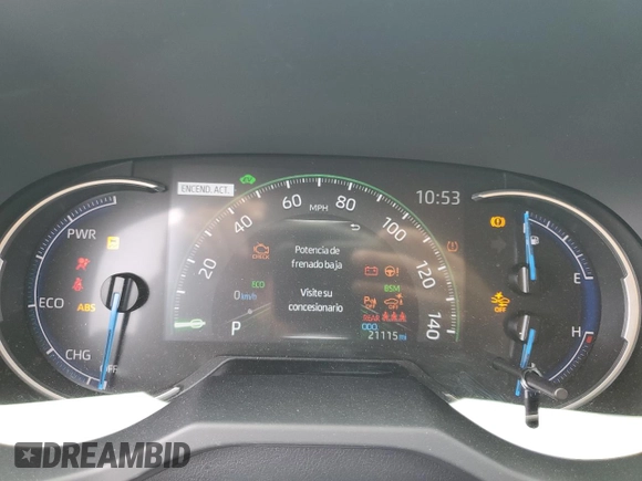 2025 Toyota RAV4 Hybrid XLE Premium z VIN JTMB6RFV0SD152726, wystawiony jako Copart lot #59849005 z przebiegiem 21 115 mil mil oraz Szkoda całkowita • Salvage title. Historia ofert i sprzedaży dostępna na DreamBid. Obrazek 9.
