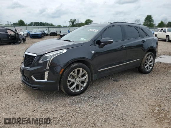2020 Cadillac XT5 Sport AWD with VIN 1GYKNGRSXLZ161151, listed as a Copart auction lot 64041905 with 37,468 mi miles and Salvage title. Bid and sale history available at DreamBid. Image 1.