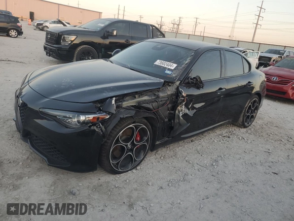 2022 Alfa Romeo Giulia Ti with VIN ZARFAMBN6N7664055, listed as a Copart auction lot 73602404 with 0 mi miles and Salvage Title. Bid and sale history available at carsss.com. Image 1.