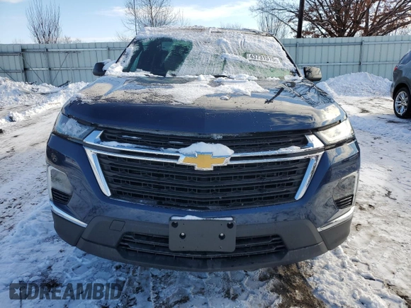 2023 Chevrolet Traverse LS with VIN 1GNEVFKW0PJ121876, listed as a Copart auction lot 43731515 with 24,673 mi miles and Salvage Title. Bid and sale history available at carsss.com. Image 5.