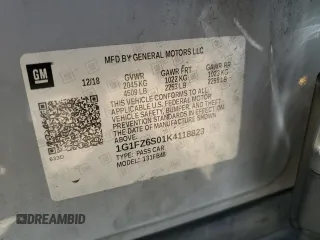 2019 Chevrolet Bolt EV Premier z VIN 1G1FZ6S01K4118823, wystawiony jako Copart lot #58155625 z przebiegiem 65 782 mil mil oraz Szkoda całkowita • Salvage title. Historia ofert i sprzedaży dostępna na DreamBid. Obrazek 13.