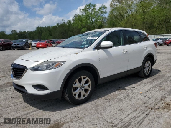 2013 Mazda CX-9 Sport with VIN JM3TB3BV2D0418025, listed as a Copart auction lot 55466635 with 91,402 mi miles and Salvage title. Bid and sale history available at DreamBid. Image 1.