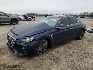 2019 Genesis G70 2.0T Advanced with VIN KMTG34LA0KU023213, listed as a Copart auction lot 86734154 with 64,025 mi miles and Salvage Title. Bid and sale history available at carsss.com. Image 1.