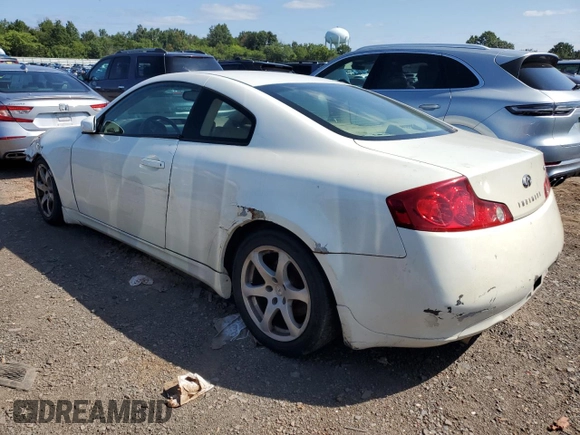2005 Infiniti G35 Coupe with VIN JNKCV54E15M420463, listed as a Copart auction lot 67860024 with 0 mi miles and Salvage Title. Bid and sale history available at carsss.com. Image 2.