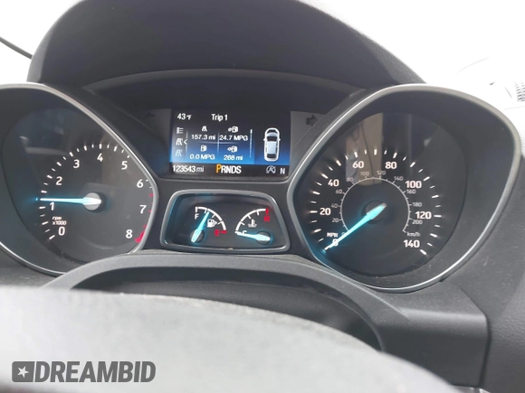2017 Ford Escape SE with VIN 1FMCU0GD9HUE90819, listed as a IAAI auction lot 41837745 with 123,543 mi miles. Bid and sale history available at carsss.com. Image 7.