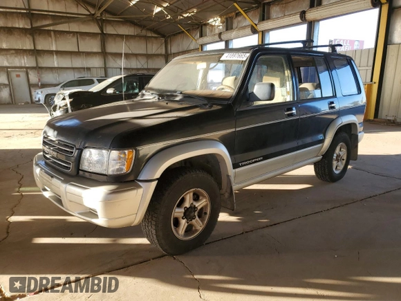 2000 Isuzu Trooper S with VIN JACDJ58X2Y7J03502, listed as a Copart auction lot 41897665 with 183,081 mi miles and Clean title. Bid and sale history available at DreamBid. Image 1.