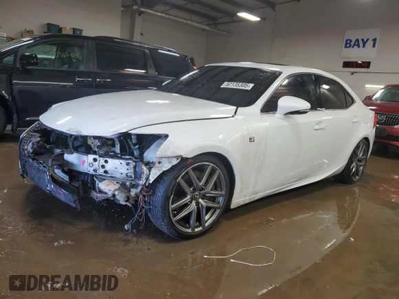2020 Lexus IS with VIN JTHG81F21L5042768, listed as a Copart auction lot 50135305 with 43,065 mi miles and Salvage Title. Bid and sale history available at carsss.com. Image 1.