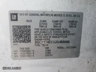 2018 Chevrolet Silverado 1500 Work Truck with VIN 3GCPCNEC1JG469066, listed as a Copart auction lot 51251775 with 74,489 mi miles and Clean Title. Bid and sale history available at carsss.com. Image 12.