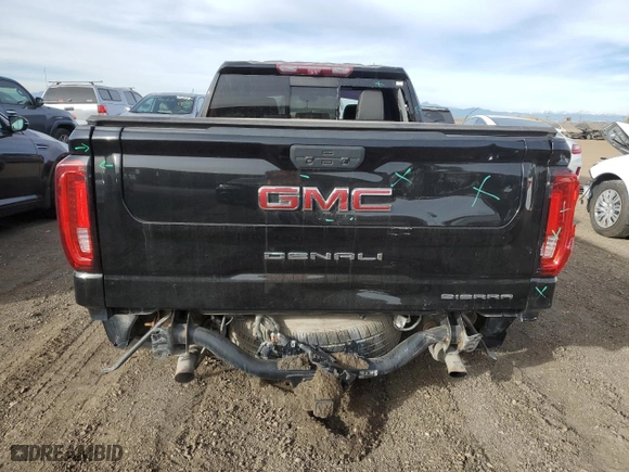 2020 GMC Sierra 1500 Denali with VIN 1GTU9FEL6LZ119443, listed as a Copart auction lot 82270454 with 55,124 mi miles and Salvage Title. Bid and sale history available at carsss.com. Image 6.