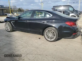 2021 Genesis G70 2.0T with VIN KMTG34LA5MU074208, listed as a Copart auction lot 46582154 with 45,911 mi miles. Bid and sale history available at carsss.com. Image 2.