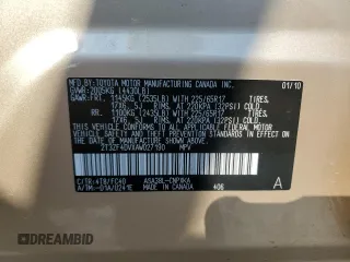2010 Toyota RAV4 z VIN 2T3ZF4DVXAW027190, wystawiony jako Copart lot #60260535 z przebiegiem Nie podano mil oraz Szkoda całkowita • Salvage title. Historia ofert i sprzedaży dostępna na DreamBid. Obrazek 13.