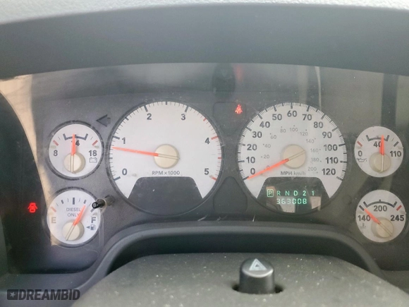 2006 Dodge Ram 3500 SLT with VIN 3D7ML48C56G172775, listed as a Copart auction lot 50087985 with 363,008 mi miles and Salvage Title. Bid and sale history available at carsss.com. Image 9.