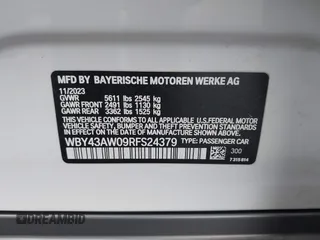 2024 BMW i4 eDrive35 z VIN WBY43AW09RFS24379, wystawiony jako IAAI lot #42014823 z przebiegiem 19 159 mil mil oraz . Historia ofert i sprzedaży dostępna na DreamBid. Obrazek 9.