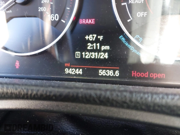 2014 BMW 3 Series 335i with VIN WBA3A9G55ENS64497, listed as a IAAI auction lot 41230908 with 94,244 mi miles. Bid and sale history available at carsss.com. Image 16.