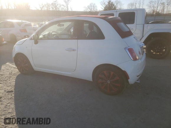 2013 FIAT 500 Pop with VIN 3C3CFFDR7DT741833, listed as a Copart auction lot 46635955 with 213,007 mi miles and Salvage Title. Bid and sale history available at carsss.com. Image 2.