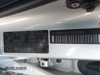 2016 Kia Forte LX with VIN KNAFK4A67G5508216, listed as a IAAI auction lot 41734076 with 107,584 mi miles. Bid and sale history available at carsss.com. Image 9.