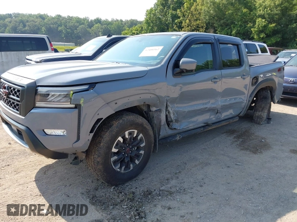 2023 Nissan Frontier SV with VIN 1N6ED1EK4PN622489, listed as a IAAI auction lot 42400562 with 25,595 mi miles and . Bid and sale history available at DreamBid. Image 17.