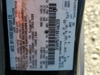 2009 Ford Fusion SE with VIN 3FAHP07119R166320, listed as a Copart auction lot 48591705 with 205,813 mi miles and Salvage Title. Bid and sale history available at carsss.com. Image 12.