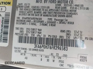 2015 Ford Fusion SE with VIN 3FA6P0H76FR296583, listed as a IAAI auction lot 41917464 with 232,978 mi miles. Bid and sale history available at carsss.com. Image 9.