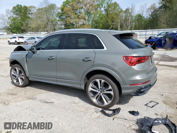 2021 Audi Q3 S line Premium with VIN WA1DECF33M1082709, listed as a Copart auction lot 50559005 with 65,244 mi miles and Salvage Title. Bid and sale history available at DreamBid. Image 2.