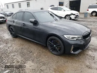 2020 BMW 3 Series M340i xDrive with VIN WBA5U9C01LFH10388, listed as a Copart auction lot 43250155 with Not Provided miles and Salvage Title. Bid and sale history available at DreamBid. Image 4.