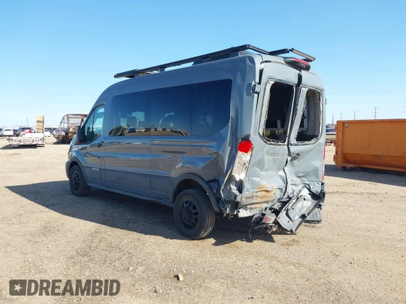2023 Ford Transit Passenger XL with VIN 1FBAX9CG3PKB41256, listed as a IAAI auction lot 41967907 with 4,743 mi miles and . Bid and sale history available at DreamBid. Image 3.
