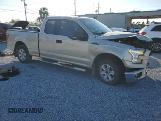 2017 Ford F-150 XL with VIN 1FTEX1CP9HFA07733, listed as a Copart auction lot 44512115 with 96,260 mi miles and Salvage Title. Bid and sale history available at carsss.com. Image 4.