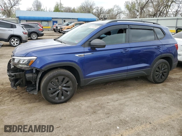 2024 Volkswagen Taos S с VIN 3VV5X7B27RM105381, выставлен на аукционе Copart как лот 51147615 с пробегом 3 568 миль миль и Списание • Salvage title. История ставок и продаж доступна на DreamBid. Изображение 1.