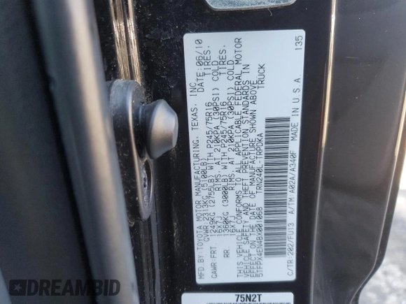 2011 Toyota Tacoma with VIN 5TFPX4EN4BX001068, listed as a Copart auction lot 43057445 with 143,341 mi miles and Salvage Title. Bid and sale history available at carsss.com. Image 14.
