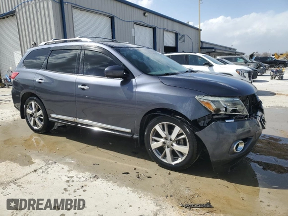 2013 Nissan Pathfinder SL with VIN 5N1AR2MN7DC683777, listed as a Copart auction lot 49413415 with 177,793 mi miles and Salvage Title. Bid and sale history available at DreamBid. Image 4.