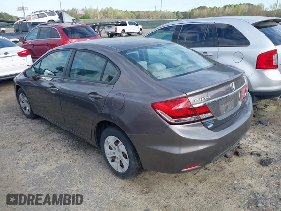 2014 Honda Civic Sedan LX with VIN 19XFB2F50EE043934, listed as a IAAI auction lot 41923868 with 185,922 mi miles. Bid and sale history available at carsss.com. Image 3.