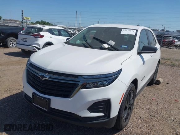 2024 Chevrolet Equinox LS z VIN 3GNAXHEG4RL267251, wystawiony jako IAAI lot #42025074 z przebiegiem Nie podano mil oraz . Historia ofert i sprzedaży dostępna na DreamBid. Obrazek 2.
