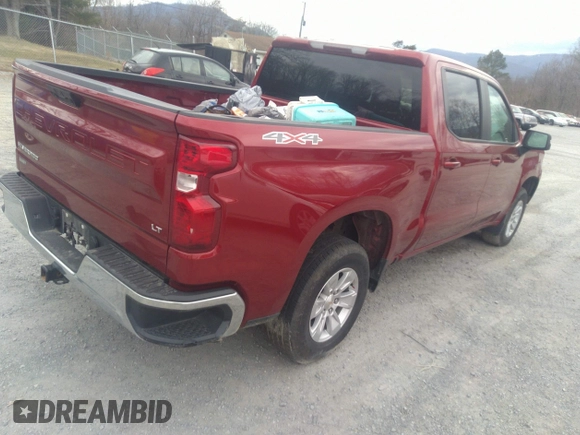 2023 Chevrolet Silverado 1500 LT with VIN 1GCUDDE88PZ333015, listed as a IAAI auction lot 41620991 with 1 mi miles. Bid and sale history available at carsss.com. Image 4.