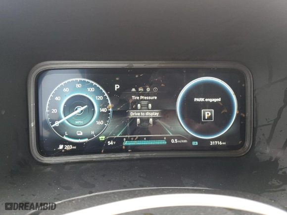 2023 Hyundai Kona Electric SE with VIN KM8K23AG4PU184339, listed as a Copart auction lot 48806815 with 31,716 mi miles and Salvage Title. Bid and sale history available at carsss.com. Image 9.