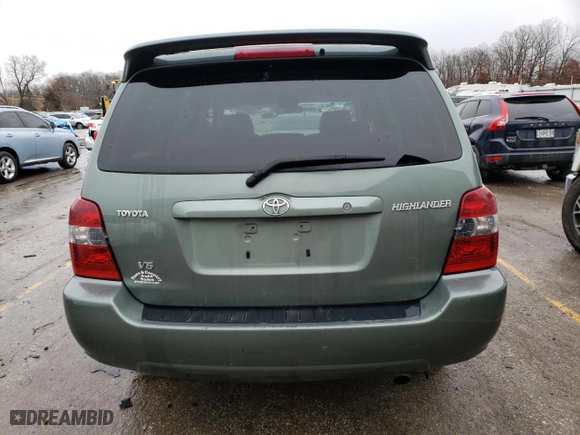 2005 Toyota Highlander with VIN JTEGP21A950088501, listed as a Copart auction lot 39482414 with 257,411 mi miles and Salvage Title. Bid and sale history available at carsss.com. Image 6.