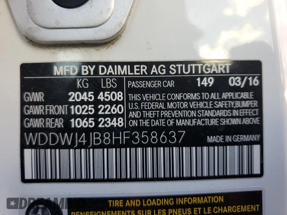 2017 Mercedes-Benz C 300 with VIN WDDWJ4JB8HF358637, listed as a Copart auction lot 84721744 with 56,442 mi miles and Salvage Title. Bid and sale history available at carsss.com. Image 13.