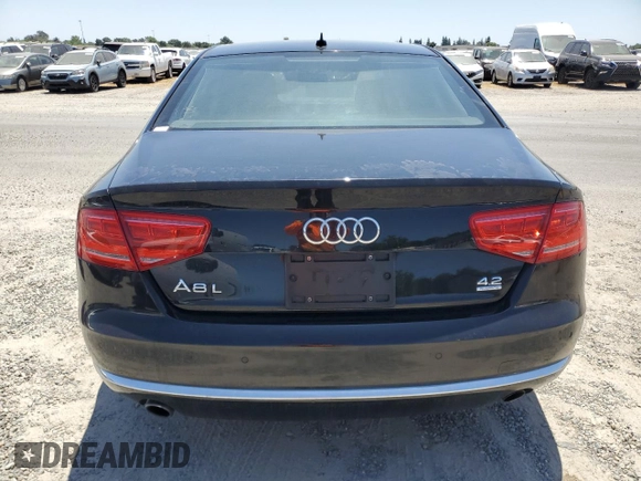 2012 Audi A8 with VIN WAURVAFD9CN022995, listed as a Copart auction lot 60225785 with 85,025 mi miles and Clean title. Bid and sale history available at DreamBid. Image 6.