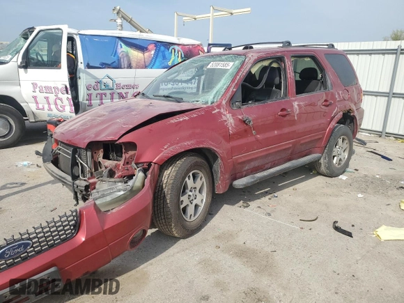 2005 Ford Escape Limited with VIN 1FMCU04145KA37838, listed as a Copart auction lot 52081585 with Not provided miles and Salvage title. Bid and sale history available at DreamBid. Image 1.