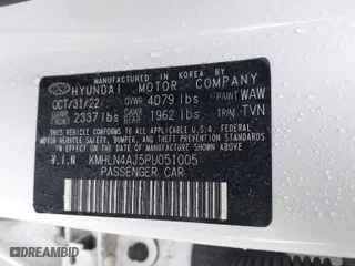 2023 Hyundai Elantra Hybrid Limited with VIN KMHLN4AJ5PU051005, listed as a IAAI auction lot 41567780 with 39,524 mi miles. Bid and sale history available at carsss.com. Image 9.